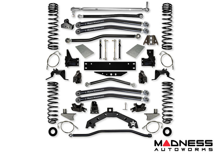 Jeep Wrangler JK Lift Kit - Rock Krawler - 4.5in X Factor X2 - Stage 1 - w/ 6in Rear Stretch - `07-`18